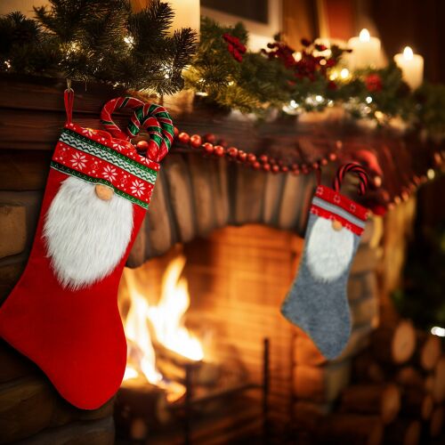 Karácsonyi csizma - 45 cm - textil - 2 féle (58669A) 146700951