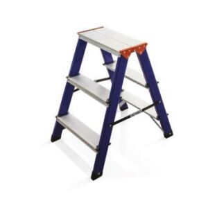 Scara dubla trei trepte din aluminiu - 260255 146703836 - Стълба и стойка