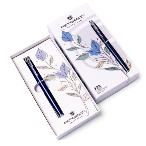 PTN 222-GB-8532 sötétkék-ezüst toll dobozban