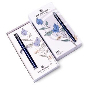 PTN 222-GB-8532 sötétkék-ezüst toll dobozban 146703874 - Ajándék toll