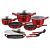 Berlinger Haus BH-6781 Cookware Set, 14+2 pieces, Metallic Line Burgundy Edition 54118452