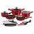 Berlinger Haus 14+2 Piece Cookware Set - Burgundy Metallic