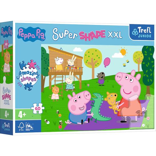 PUZZLE 60 XXL SZÓRAKOZÁS PEPPA MALAC TESTVÉRREL 50011 146704943