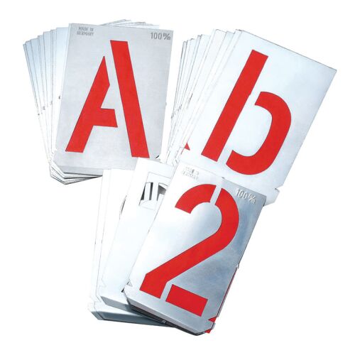 Betűsablon készlet A-tól Z-ig, 10mm, 27 darabos, horganyzott acéllemezből - Irodaszer és írószer