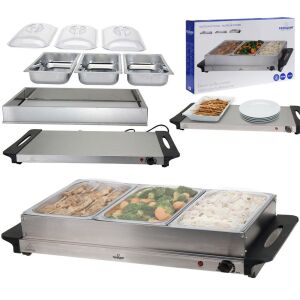 Elektromos ételmelegítő, acél, 65x27x17 cm 146705833 - Konyhai eszköz