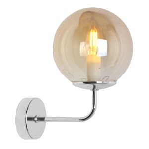 SIENA KRÓM FALI LÁMPA 1 LAPOS MÉZ LÁMPA MÉZ E14 146706205 - Fali lámpa