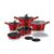 Berlinger Haus BH-7030 13-dijelni set posuđa, Metallic Line Burgundy Edition, Raspakirano