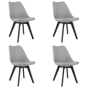 MARK szék - 4 db szürke / fekete láb
