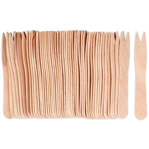 Fa villák rágcsálnivalókhoz és sült krumplihoz 8,5 cm 50 db.