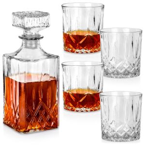 Decanter és whiskys poharak 900 ml + 4x300 ml 5 db. 146906799 - Pohár