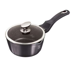 Berlinger Haus BH-6907 16cm sauce pan with lid, Metallic Line Carbon Pro Edition, dark grey, 3 layer marble coating, induction compatible - Cookware & bakeware