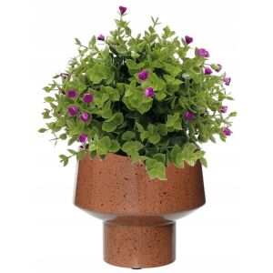 Fém borító 18x16cm Barna, fekete pöttyökkel 146712108 - Kertépítés