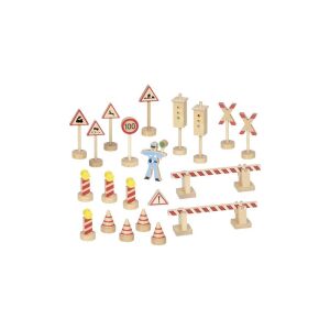 Goki közlekedési tábla szett Rendőrségi szett 146712616 - Vonat, vasúti elem, autópálya