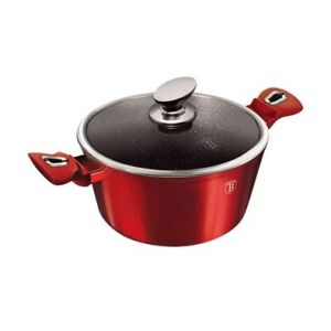 Berlinger Haus Metallic Line Burgundy Edition 30cm Stock Pot with Lid - Cookware & bakeware