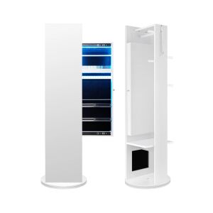 Körbeforgatható ékszerszekrény teljes alakos tükörrel és kabát tartóval 146714380 - Ékszertároló