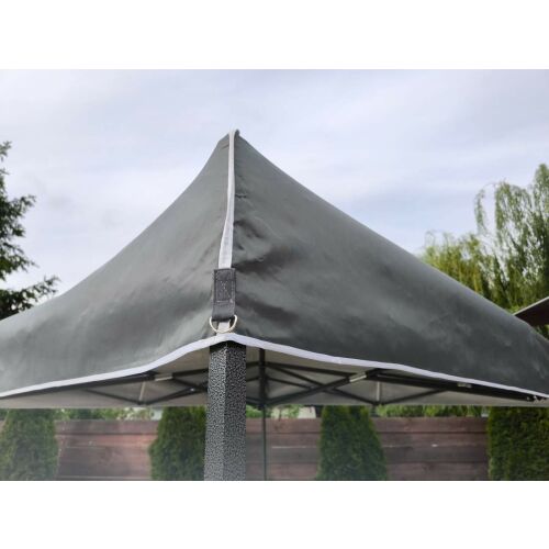 3x4,5 UV állóbb szürke tetőponyva kerti pavilonhoz rendezvény piaci sátorhoz ST40 146714505