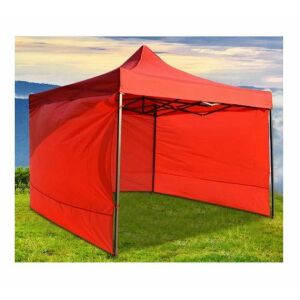 9m tépőzáras oldalfal piros oldalponyva rendezvény sátorhoz 146714526 - Kert