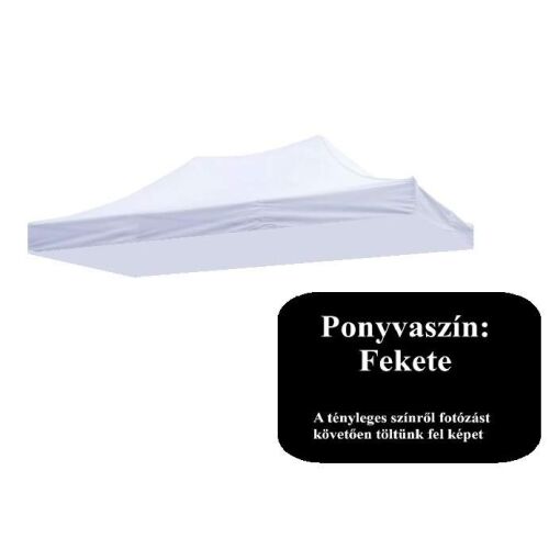 3x6 ST40 fekete uv állóbb orkán tetőponyva sátortető sátor tető ponyva kerti pavilonhoz 6x3 Monivel 146714577