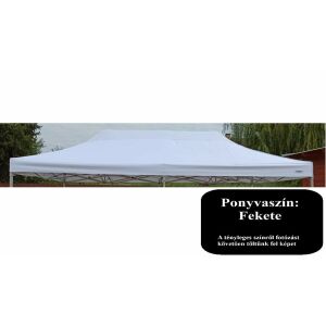 3x6 fekete tetőponyva ST40-es vázhoz sátortető sátor tető ponyva kerti pavilonhoz 6x3 350g/m2 Monivel 146714682 - Kert
