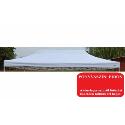 3x6 piros tetőponyva ST40-es vázhoz sátortető sátor tető ponyva kerti pavilonhoz 6x3 350g/m2