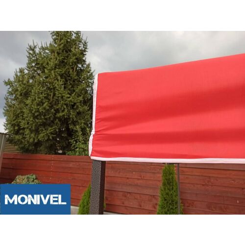 Monivel 3x4,5m Piros UV Álló Pavilon Tetőponyva - Kerti pavilon ponyva