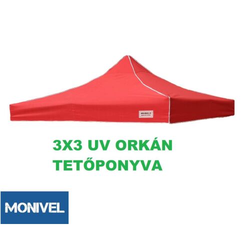 3x3 UV állóbb orkán piros tetőponyva sátortető sátorponyva ponyva ST30 146714797