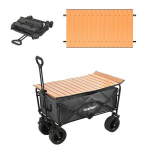 Összecsukható prémium kerti strandkocsi asztallal szürke 146714994 - Kert