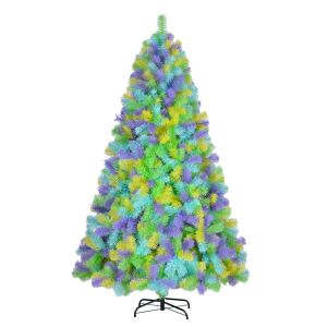 Brad artificial multicolor, 1260 ramuri, inaltime 180 cm, suport metalic inclus 146715369 - Decorațiuni