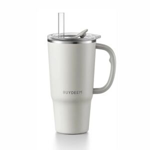 BUYDEEM DS57-OW pohár termosz szívószállal, 700 ml, dupla falú, 12 mm-es szívószál 146715545 - Termosz és italtartó