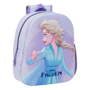 3D gyermek Frozen hátizsák, lila, 27x33x10cm, párnázott vállpántok, oldalzseb palacknak 146715794 - Óvodai kellék