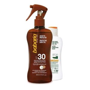 Kókuszolajos bronzáló szett, SPF 30, 200 ml, és aloe verás nyugtató testápoló napozás után, 100 ml, Babaria 146716399 - Baba Fürdetés & Ápolás