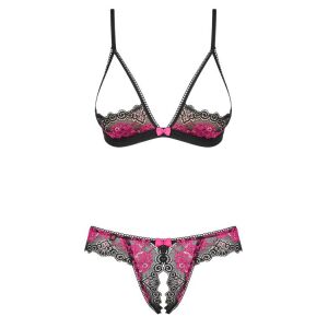 Melltartó és Bugyi Szett, Obsessive, Tulia, Kivágásokkal, Fekete, M/L 146716531 - Nőknek