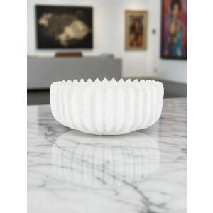 Fehér Habkő Elegancia – Bordázott Mintájú Tál 146717439 - Dekortál