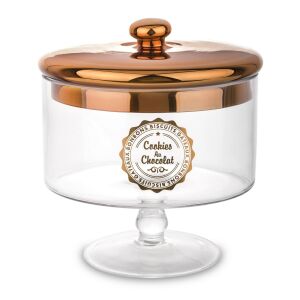 Elegáns Üveg Talpas Cukorkatartó Fedéllel – 20 cm 146717507 - Ételtárolás