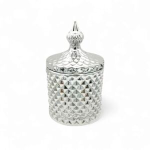 Ékszerdoboz – Kerámia tartó 8x8x15 cm (ezüst) 146717512 - Ékszertároló