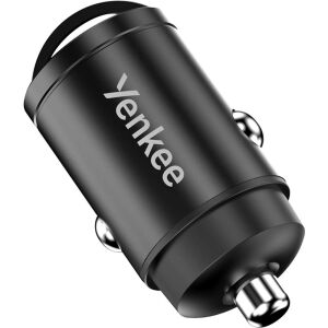 Yenkee YAC CAR 01 Mini 2xUSB-C Szivargyújtós töltő 30W - Fekete