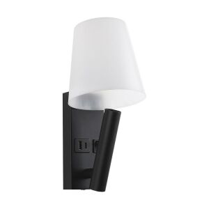 V-TAC fali olvasólámpa 2W CREE LED lámpa USB töltővel, meleg fehér, fekete ház - SKU 240016 146719162 - V-TAC
