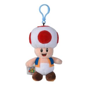 Super Mario Toad - piros/fehér/kék játékos plüsskulcstartó 13cm 146719303 - Kulcstartó