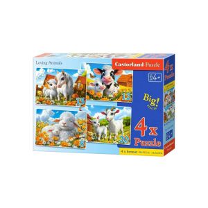 Castorland 4 az 1-ben puzzle (8, 12, 15, 20 db-os) - Állati szeretet (B-041060) 146719684 - Puzzle