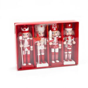 Karácsonyi Diótörő Figura, piros őrség karddal 12 cm 146719730 - Karácsony