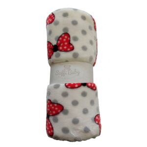 Soffi Baby takaró plüss dupla 75x100cm - masnis piros 146719869 - Babatakaró