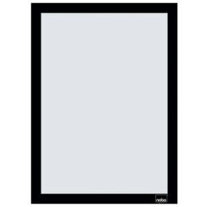 Posztertábla, fali, A4 méret, műanyag keret, 2 db, NOBO, fekete 146720118 - Nobo
