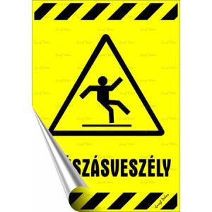 Információs matrica, 25x17,5 cm, "Csúszásveszély" 146720205 - Figyelmeztető matrica