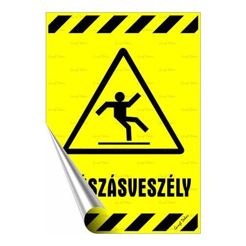 Információs matrica, 25x17,5 cm, "Csúszásveszély" 146720205