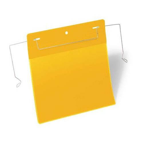 Logisztikai zseb, A5, fekvő, DURABLE, dróttal, sárga 146720207