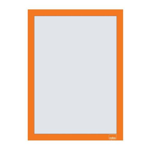 Posztertábla, fali, A4 méret, műanyag keret, 2 db, NOBO, narancs