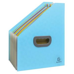 Harmonika iratpapucs, 265x325 mm, PP, 12 rekeszes, EXACOMPTA "Pop&#039;NCo", ciánkék 146720236 - Harmonika mappa