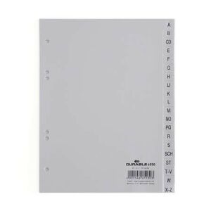 Regiszter, PP, A5, 20 részes, A-Z, DURABLE, szürke 146720328 - Durable