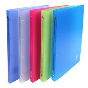 Gyűrűs könyv, 4 gyűrű, 20 mm, A4, PP, EXACOMPTA "Chromaline", vegyes színek 146720421 - Iratrendezés