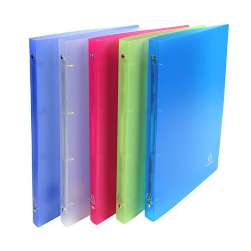 Gyűrűs könyv, 4 gyűrű, 20 mm, A4, PP, EXACOMPTA "Chromaline", vegyes színek 146720421